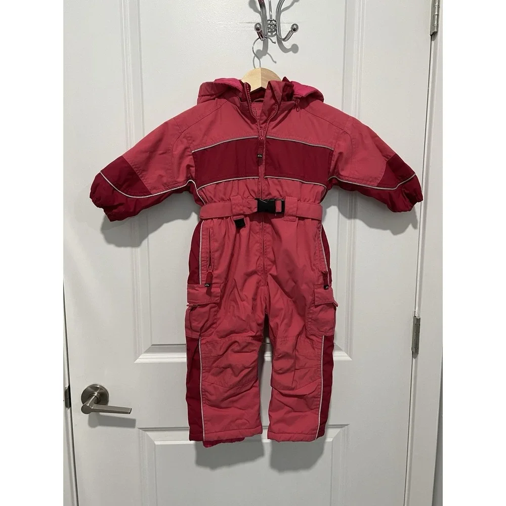 The Childrens‎ Place Hooded Thick One Piece Snowsuit 24M Pink Thermolite Plus